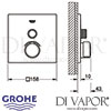 Grohe SmartControl Concealed Mixer One Valve Dimensions